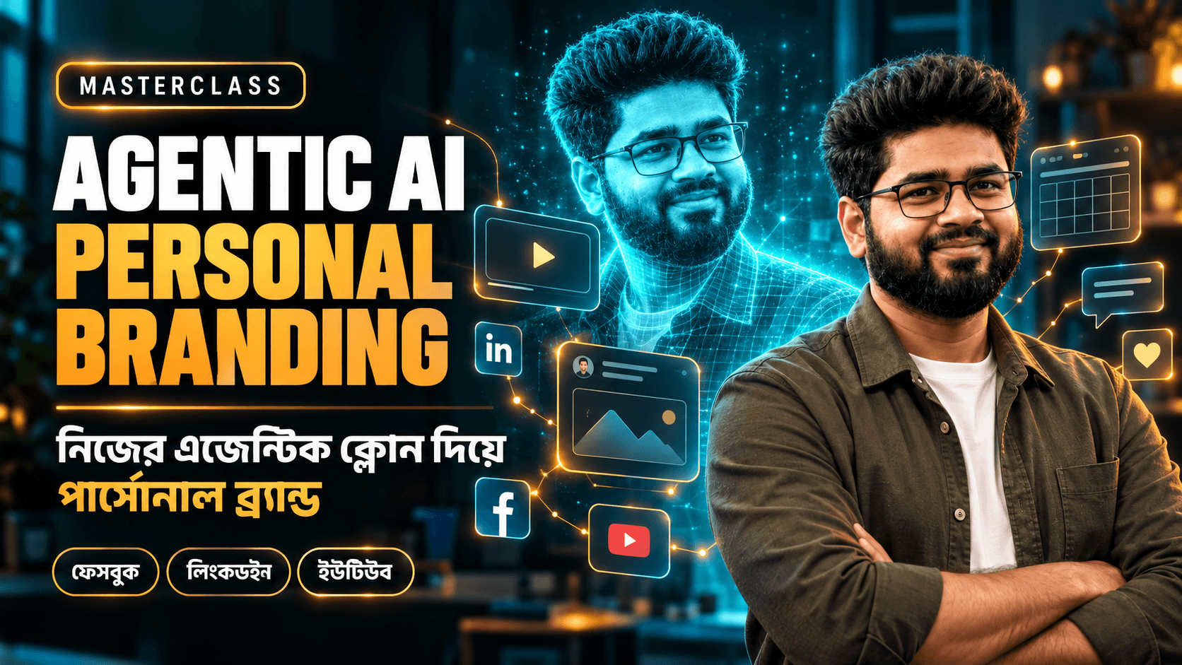 Masterclass: Agentic AI Personal Branding — build your agentic clone to grow your personal brand on Facebook, LinkedIn and YouTube