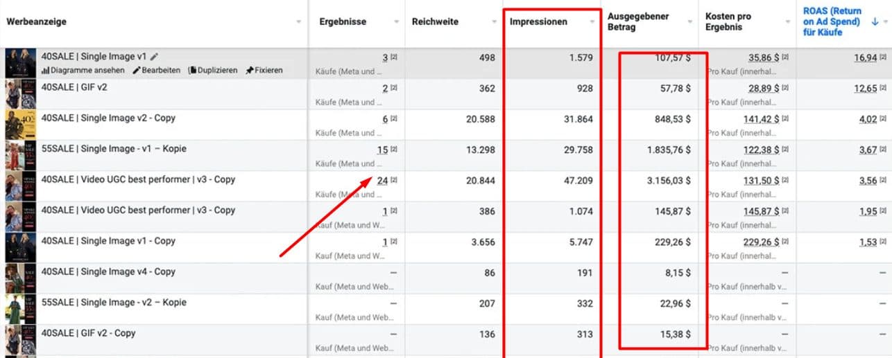 Facebook Ads Manager — campaign performance — screenshot 7