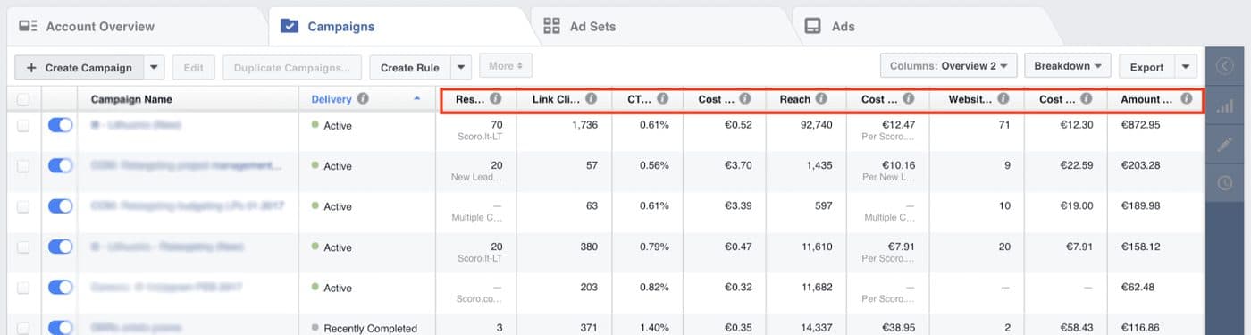 Facebook & Google Ads — client campaign results — screenshot 8