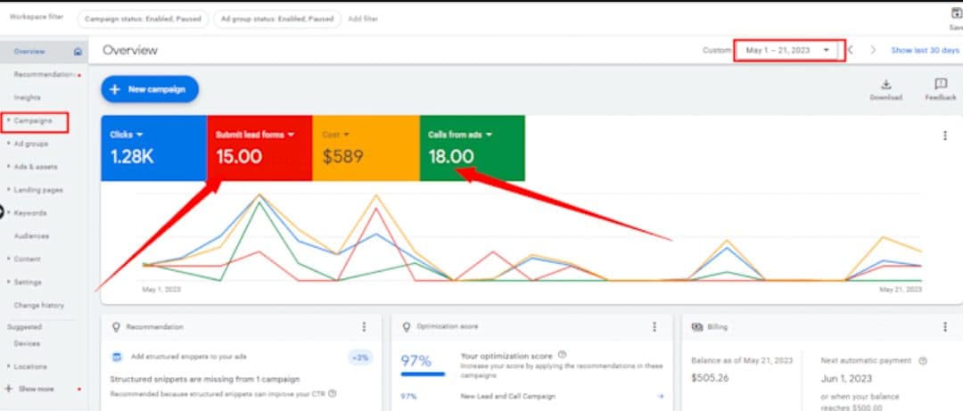 Google Ads — campaign performance — screenshot 9