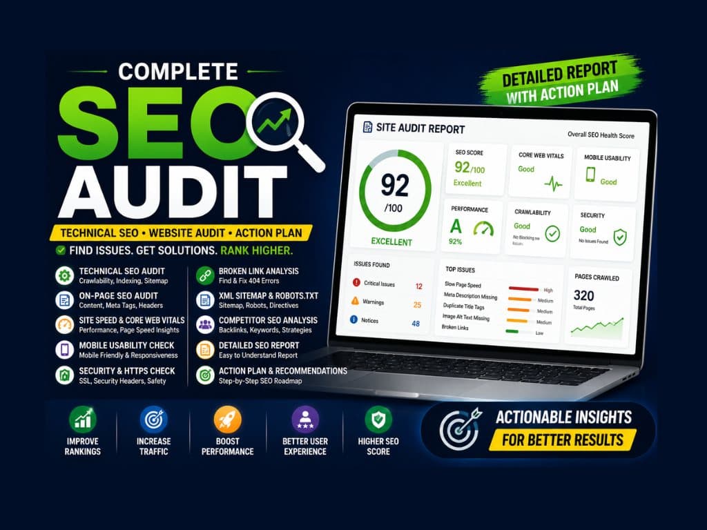 Complete SEO Audit service — technical SEO, website audit and action plan by Md Biplob